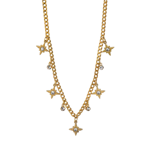 Sterren ketting met diamand