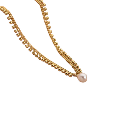 Schakel ketting met parel